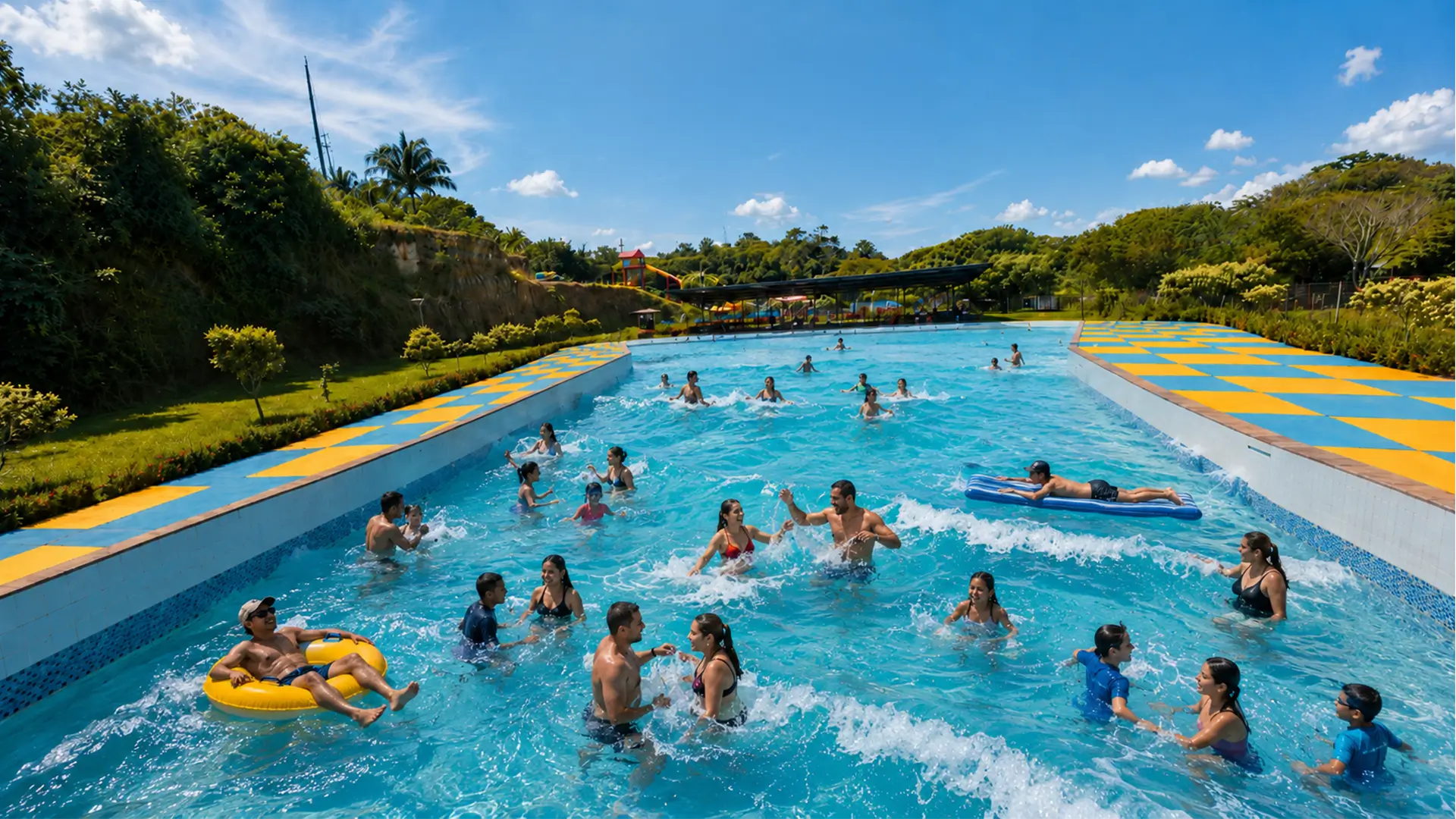 Piscina con olas